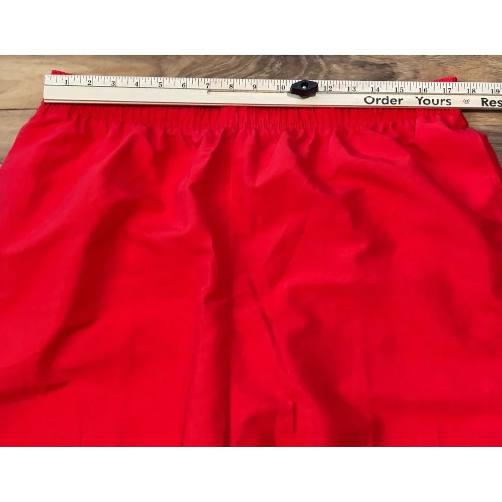 Nike  Mens Red 2X Swim Trunks Elastic Waist Drawstring  Athletic Shorts‎ Swoosh